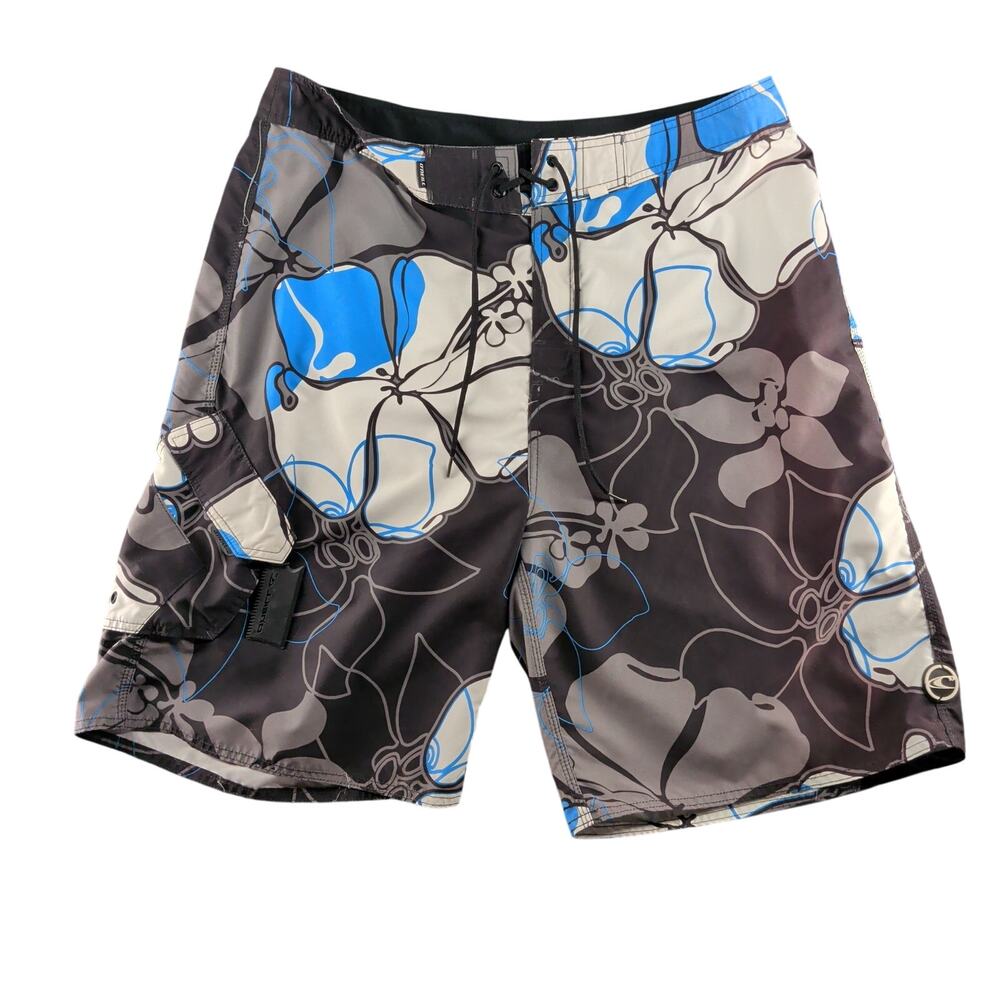 O'Neill Y2K Floral Board Shorts Men's 38 Surf Swim Trunks Beach Hibiscus